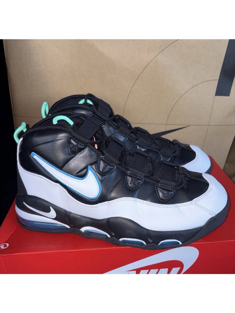 New Nike Air Max Uptempo 95 Ny Vs. Ny Black Orion Blue Ih5074-010 Size 10